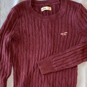 Hollister Plumb Color Crop Top Sweater
